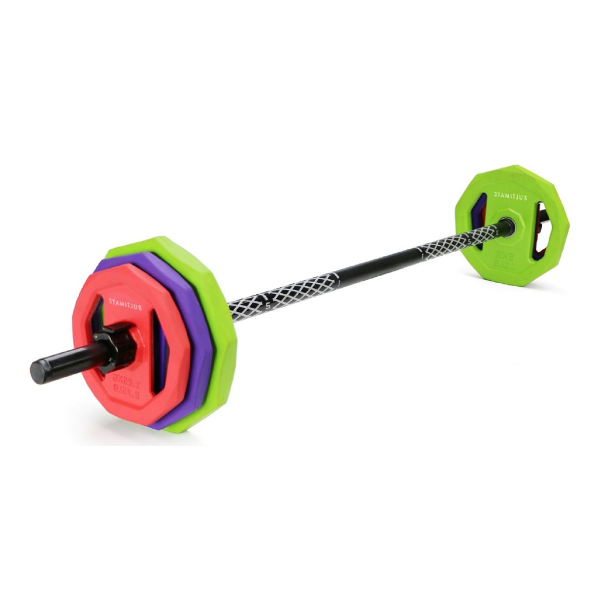 ULTIMATE FITNESS - Set Barra y Discos Pump Elite