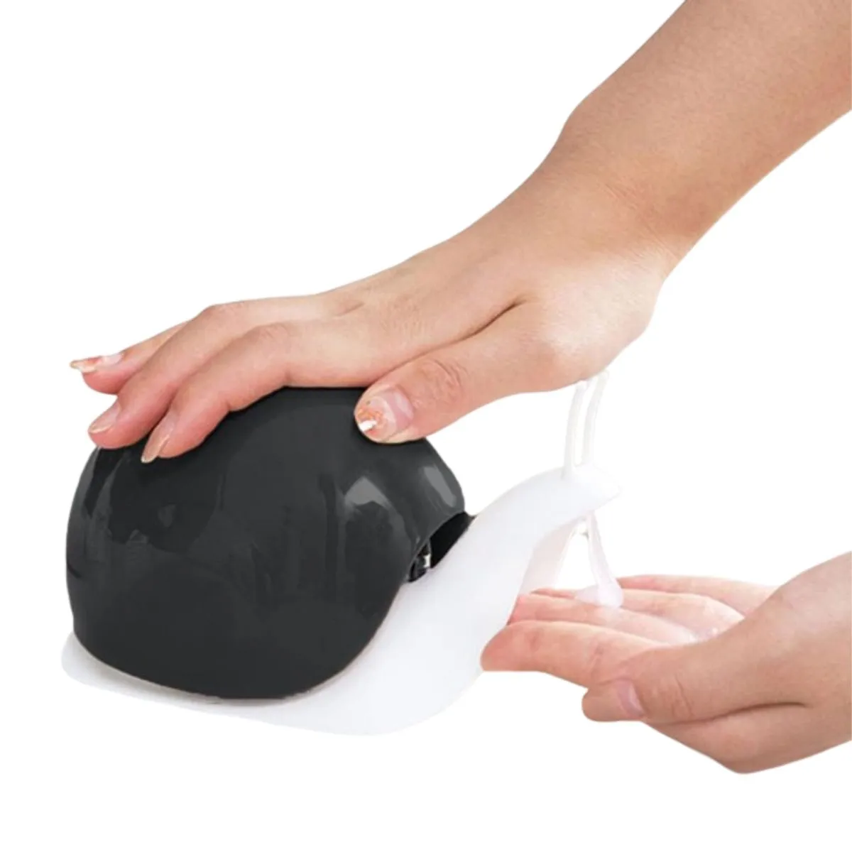 ELMEJORPRECIO - Dispensador de Jabón Líquido shampoo Modelo Caracol Negro