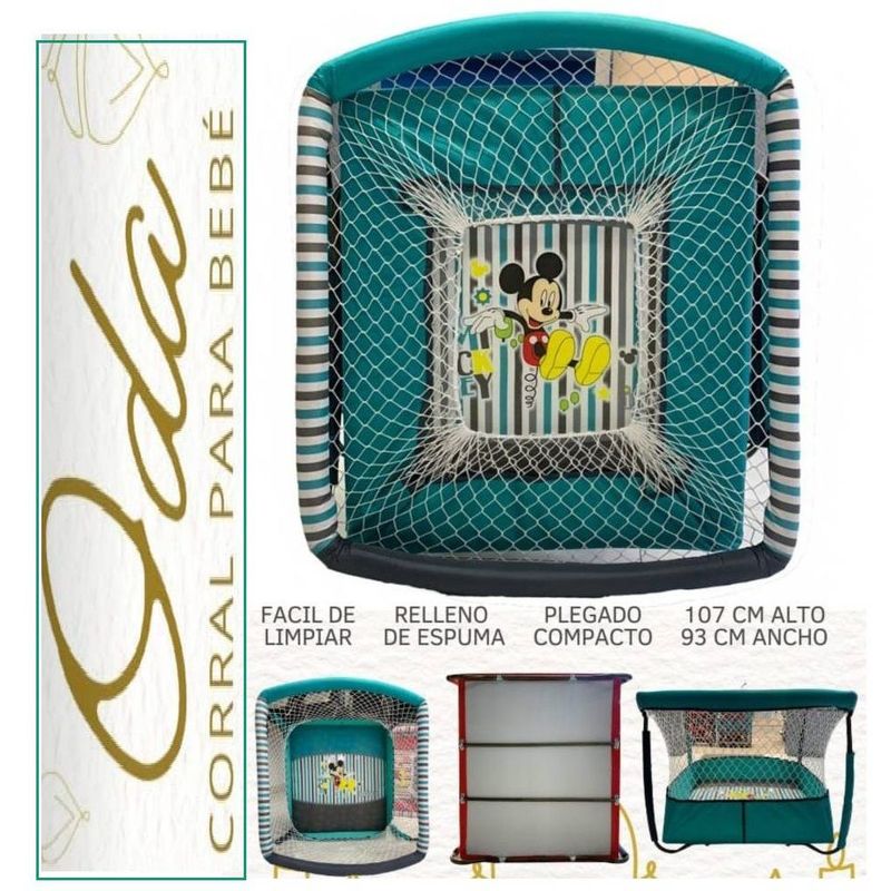 GENERICO - Corral Plastificada Plegado 107 x 93cm Oda Verde