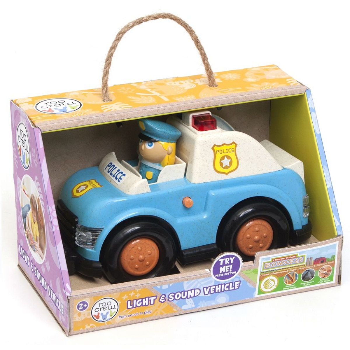 ROO CREW - Vehiculos Roo Crew Mini Carro Policía con Luces y Sonidos