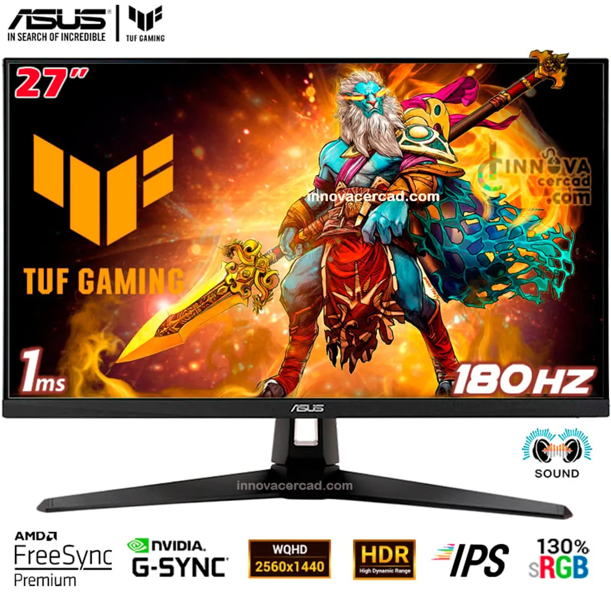 ASUS - Monitor Asus TUF Gaming VG27AQ3A 27 WQHD IPS 180HZ 1MS HDR10