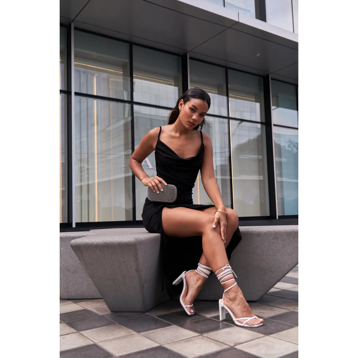 ALLEZ COLLECTION - Vestido  Largo Raysa, con abertura, de fiesta