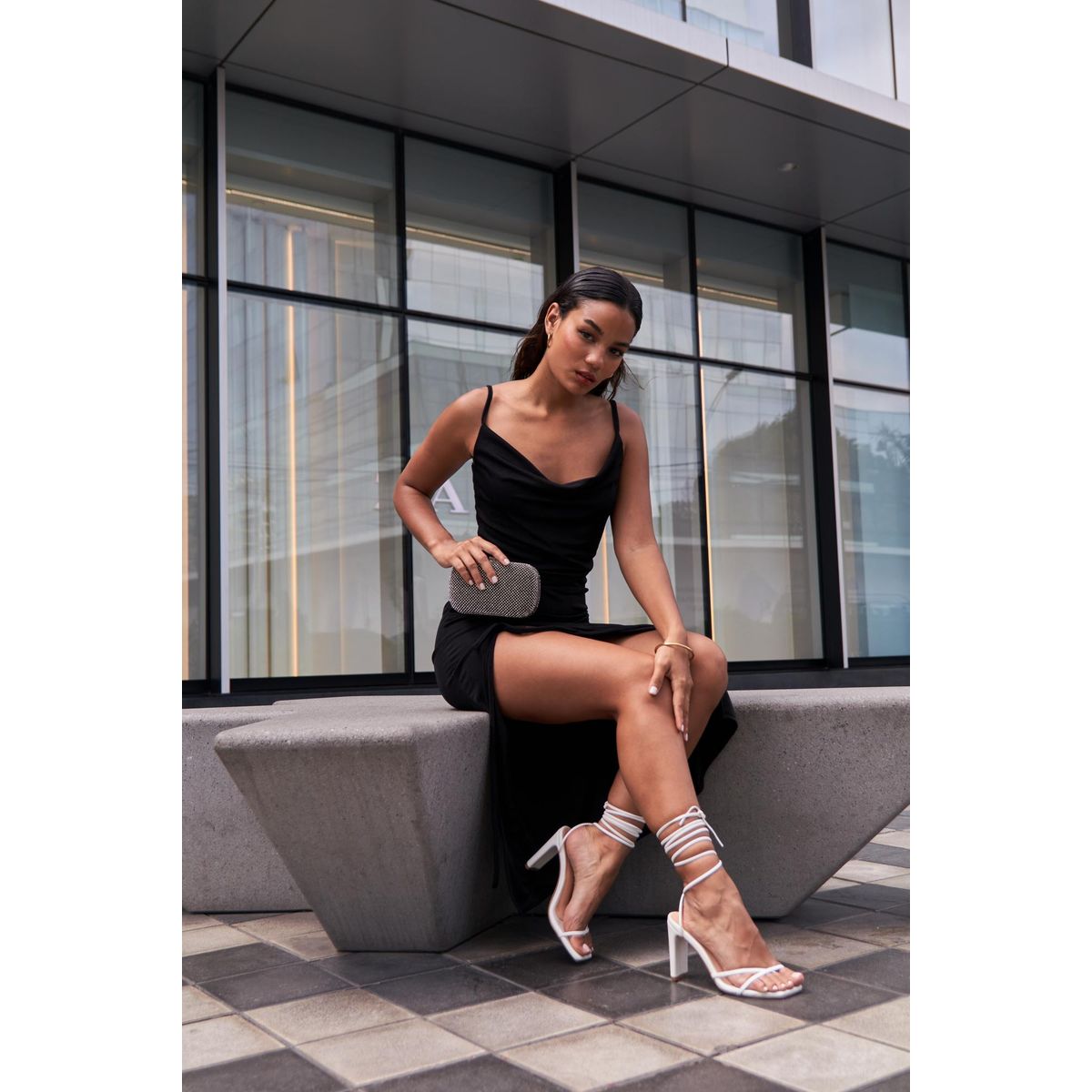 ALLEZ COLLECTION - Vestido  Largo Raysa, con abertura, de fiesta