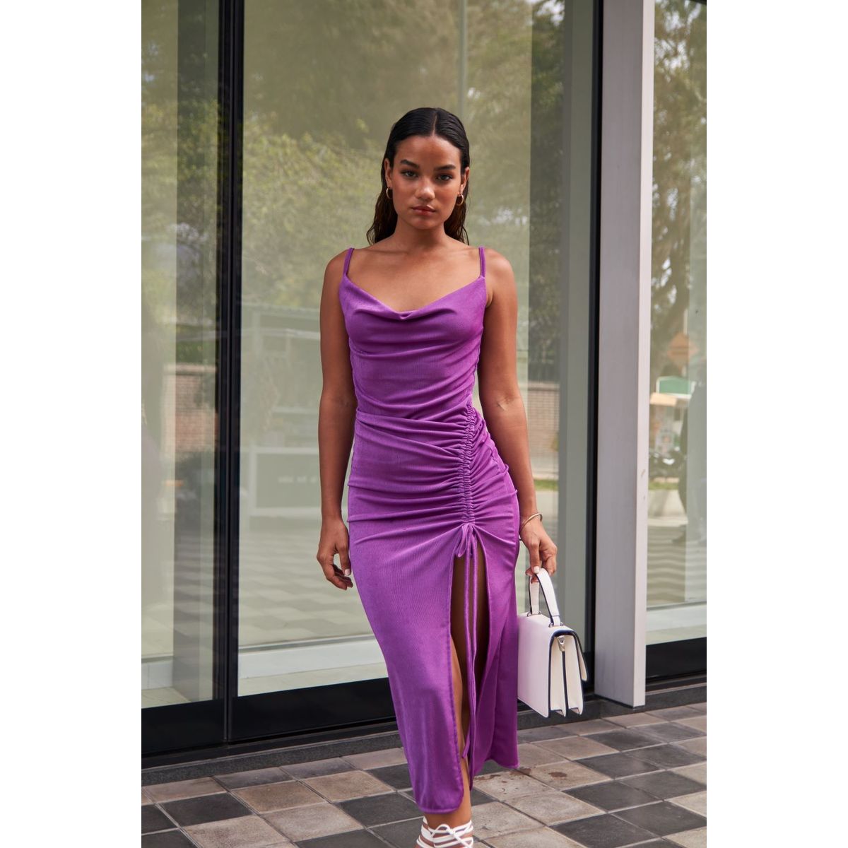 ALLEZ COLLECTION - Vestido  Largo Raysa, con abertura, de fiesta