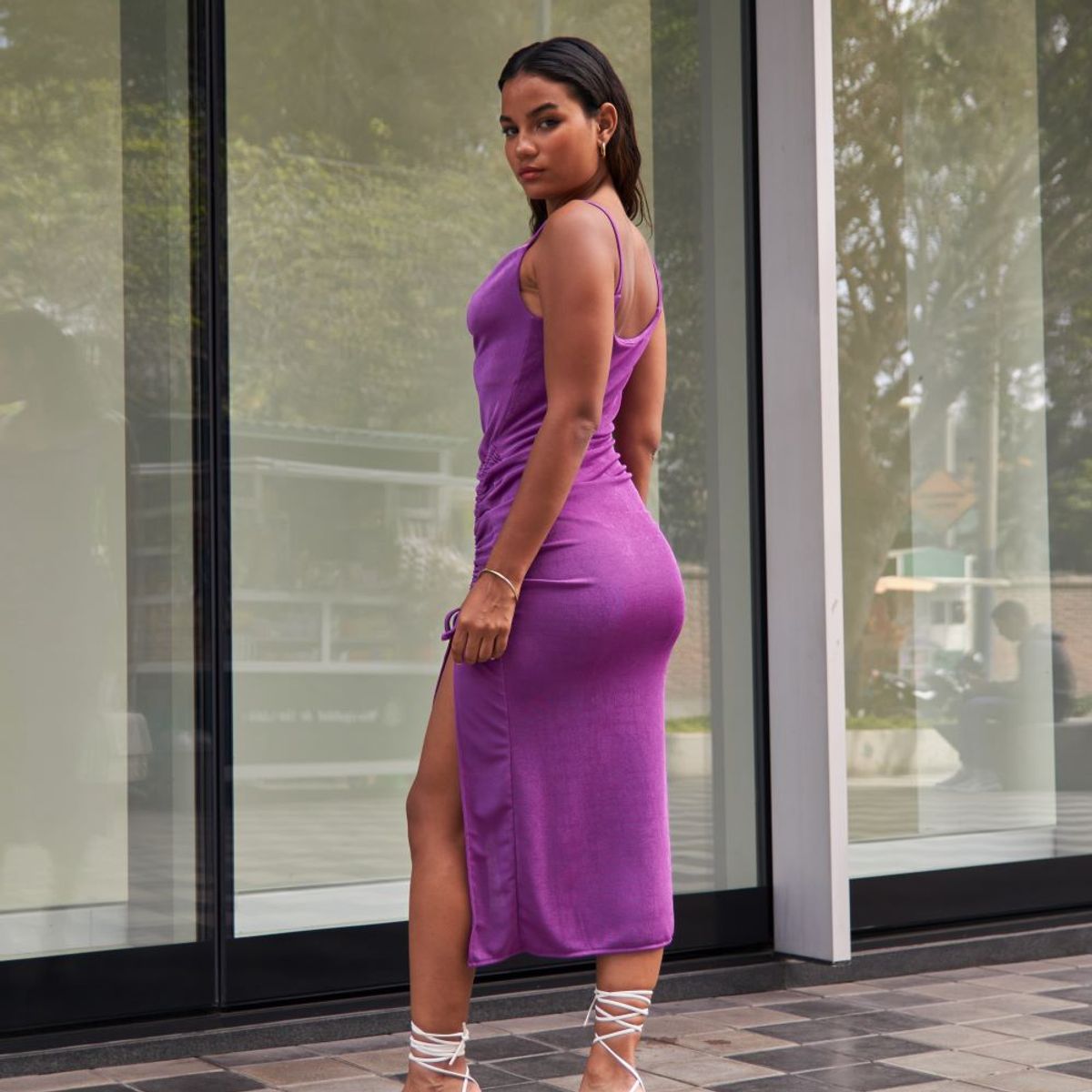 ALLEZ COLLECTION - Vestido  Largo Raysa, con abertura, de fiesta