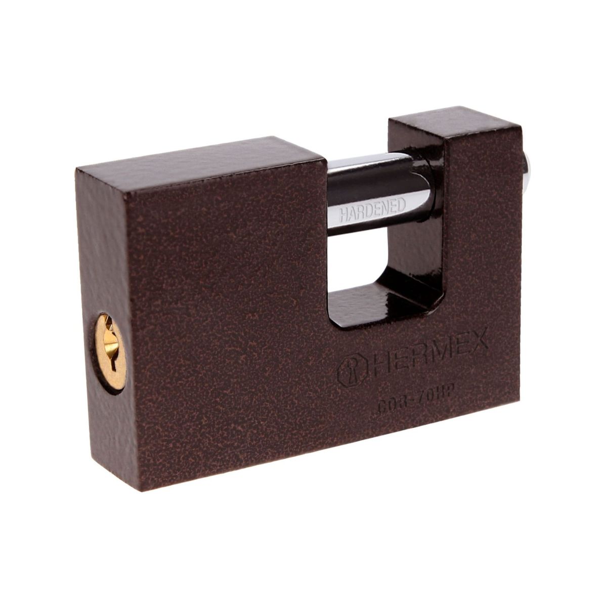 HERMEX - Candado antipalanca 70 mm cuerpo de hierro, Hermex