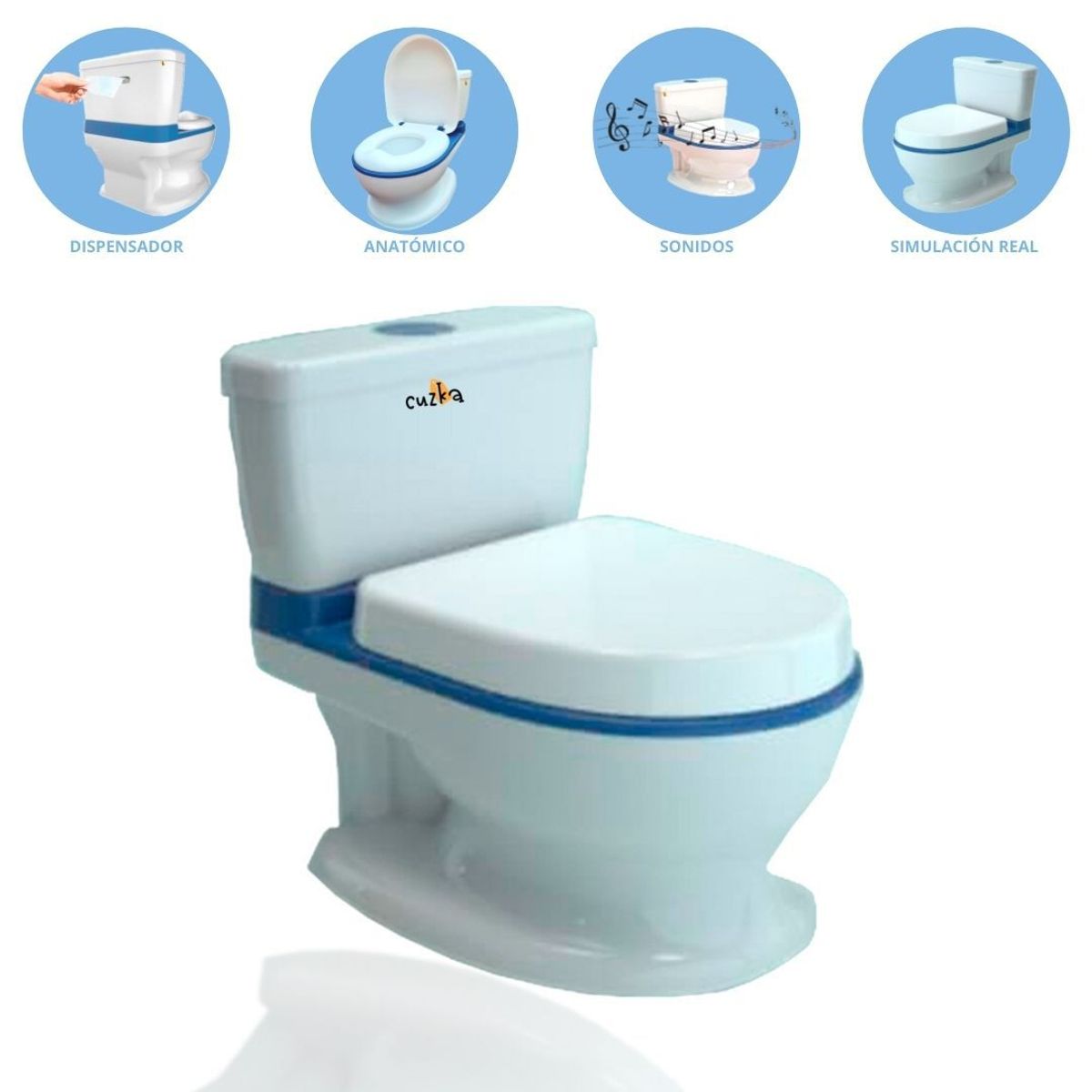 DOUX BEBE - Bacinica asiento 2 en 1 "INODORO" Blue