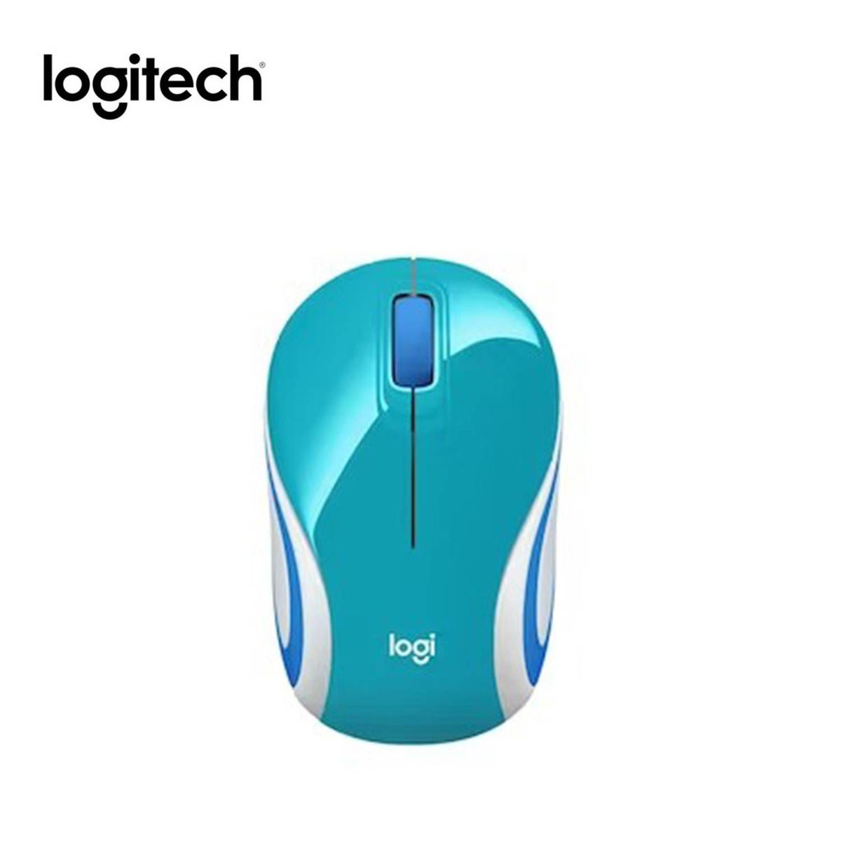 LOGITECH - MOUSE LOGITECH M187 MINI -  CELESTE