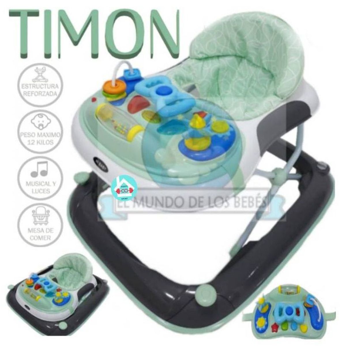 HI BABY - Andador musical con bluetooth Hi Baby Abejita Verde