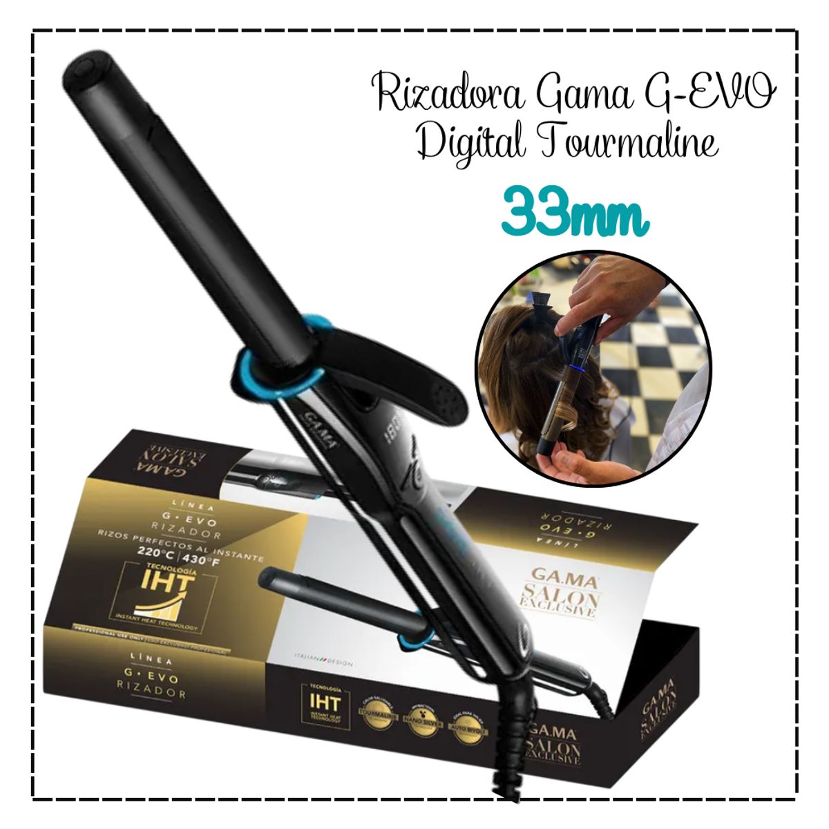 GAMA - Rizadora Gama G-EVO IHT Digital Tourmaline 33mm