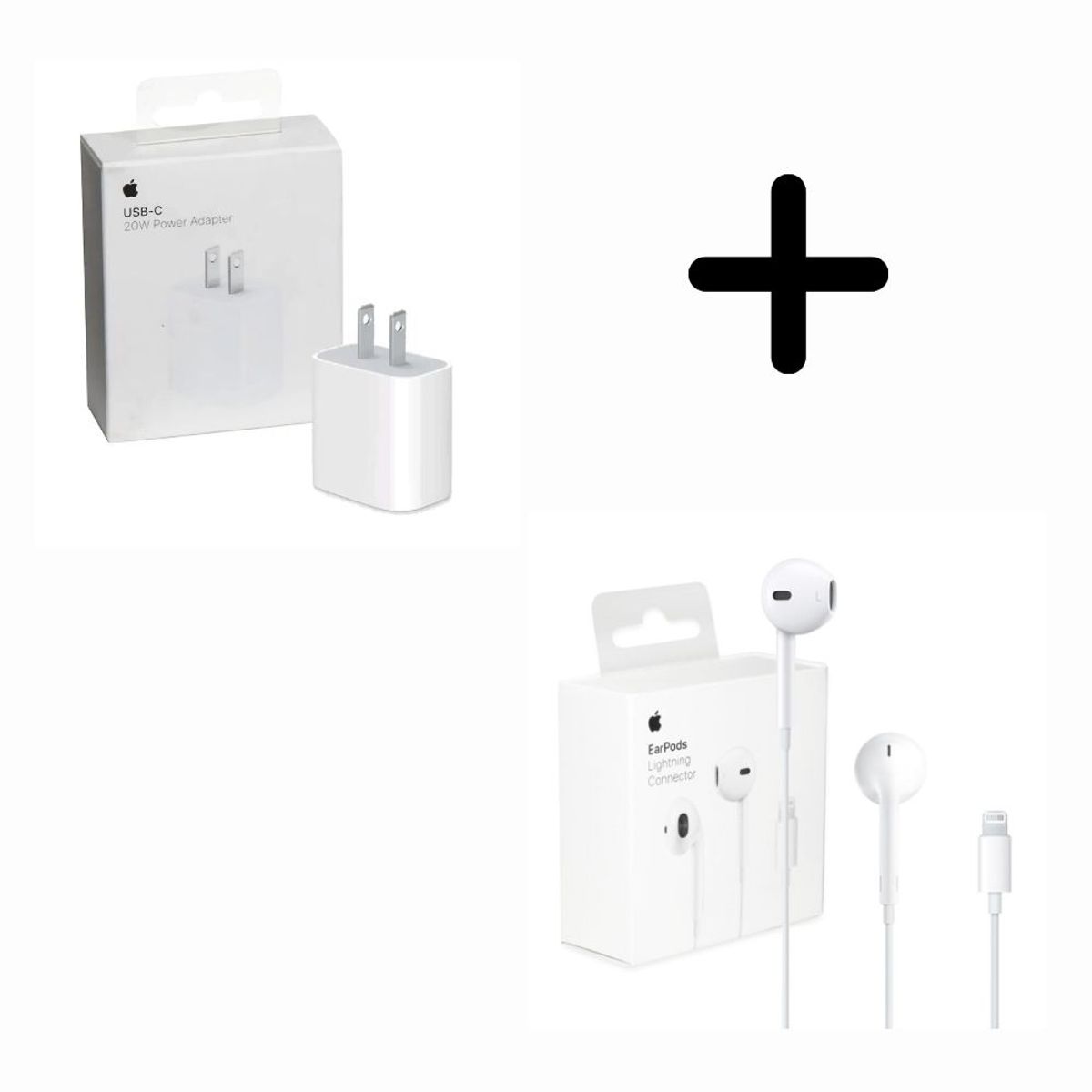 APPLE - Audifono Apple Lightning y Cargador 20w Apple - Original