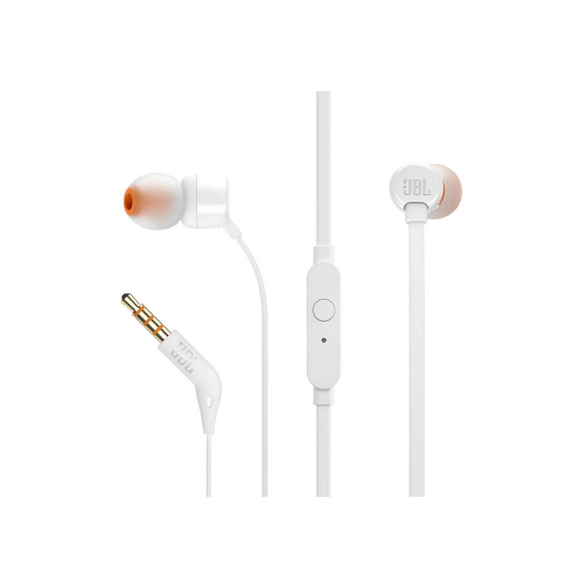 JBL - Audifono JBL Tune 110 Microfono Conector 3.5mm Blanco
