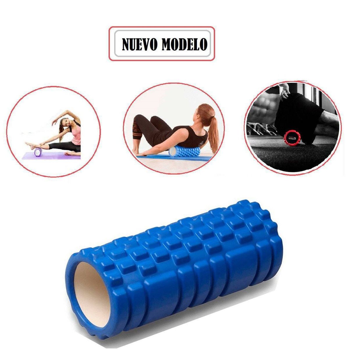 GENERICO - Foam roller 35 cm Azul