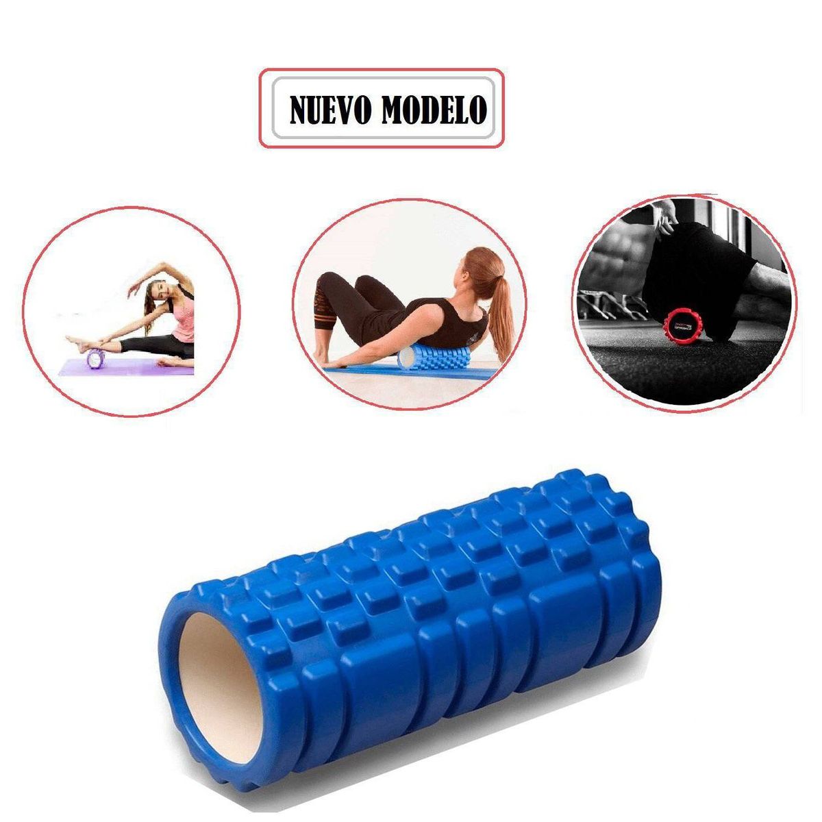 GENERICO - Foam roller 35 cm Azul