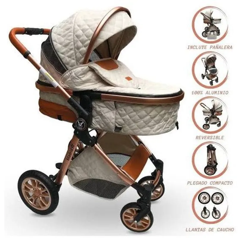 VOYAGE - Coche Moisés Europeo de Lujo Madrid Voyage Light Beige