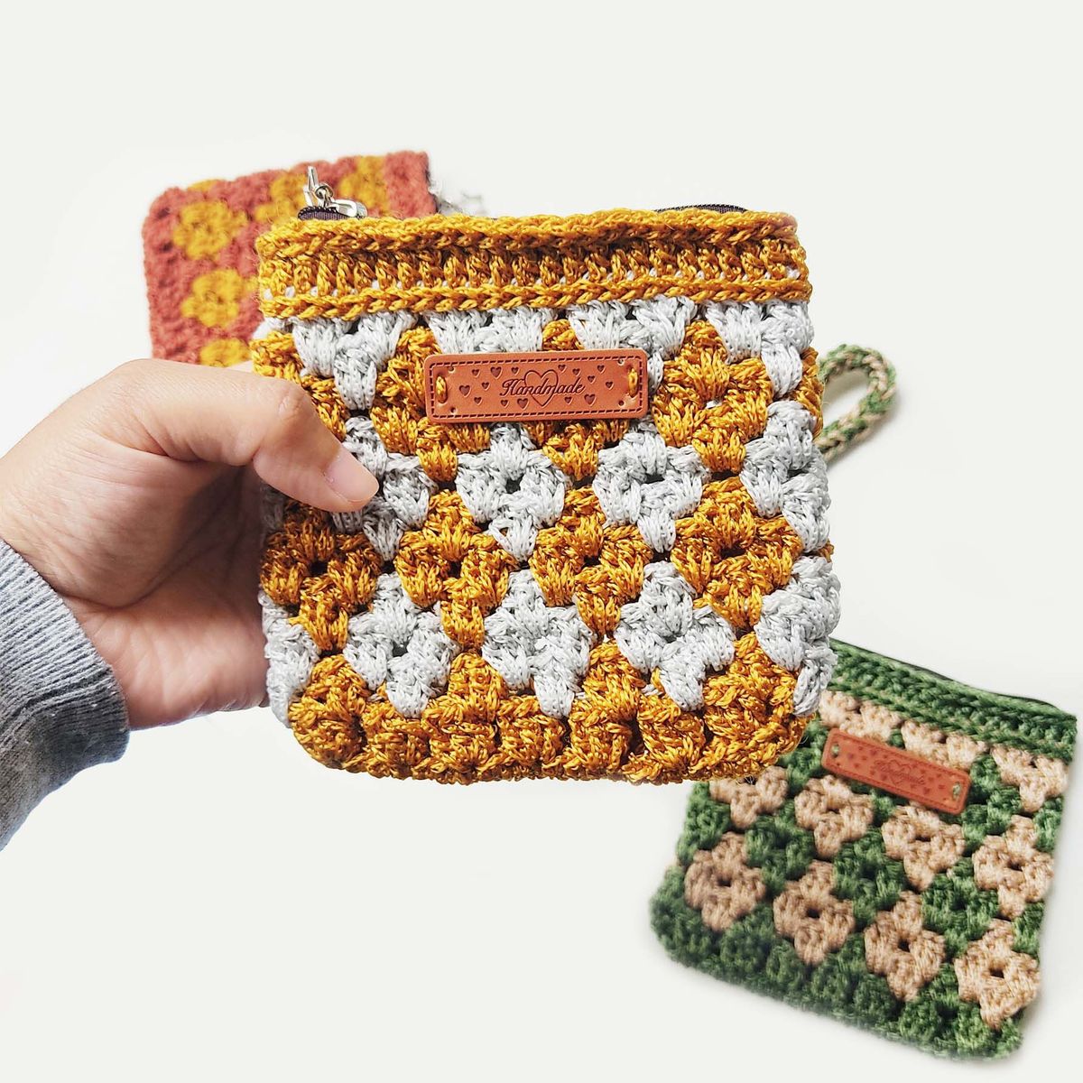 GENERICO - Neceser de moda Tejido a Mano a crochet