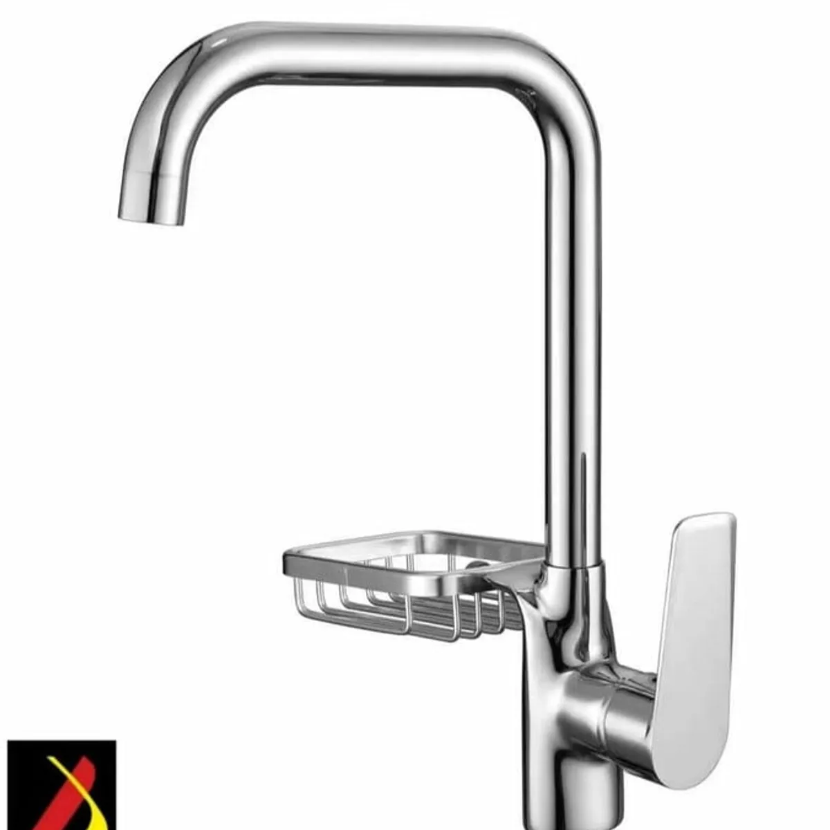 GENERICO - MEZCLADERA DE COCINA CON JABONERA CROMADO F1047-1