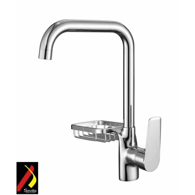 GENERICO - MEZCLADERA DE COCINA CON JABONERA CROMADO F1047-1