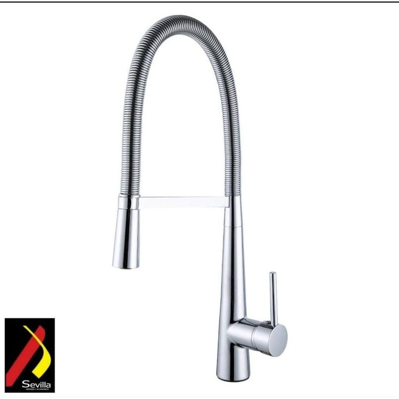 GENERICO - MONOCOMANDO MUEBLE PICO RESORTE CROMADO F1003