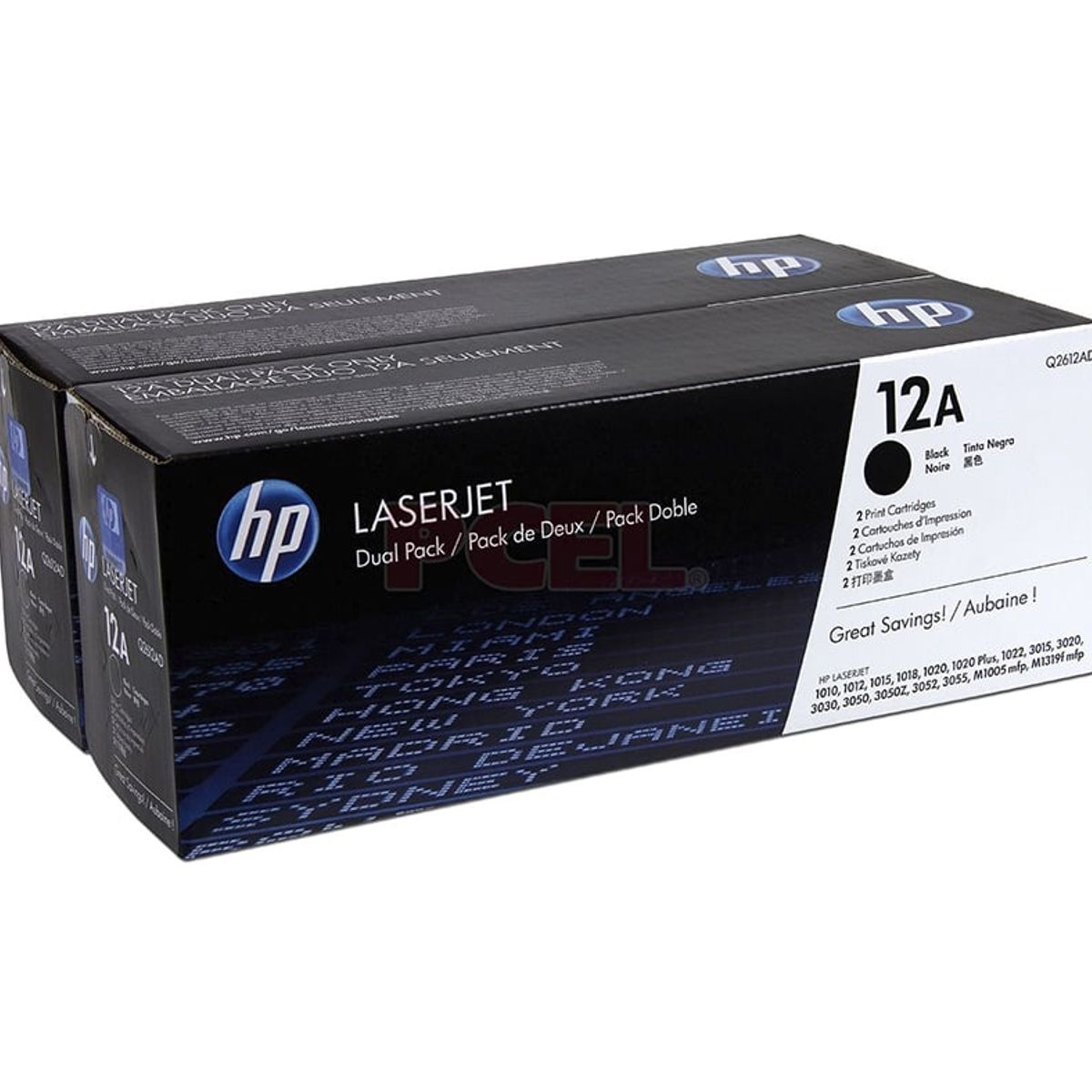 HP - TONER HP 12A DUAL PACK NEGRO - P/N: Q2612AD