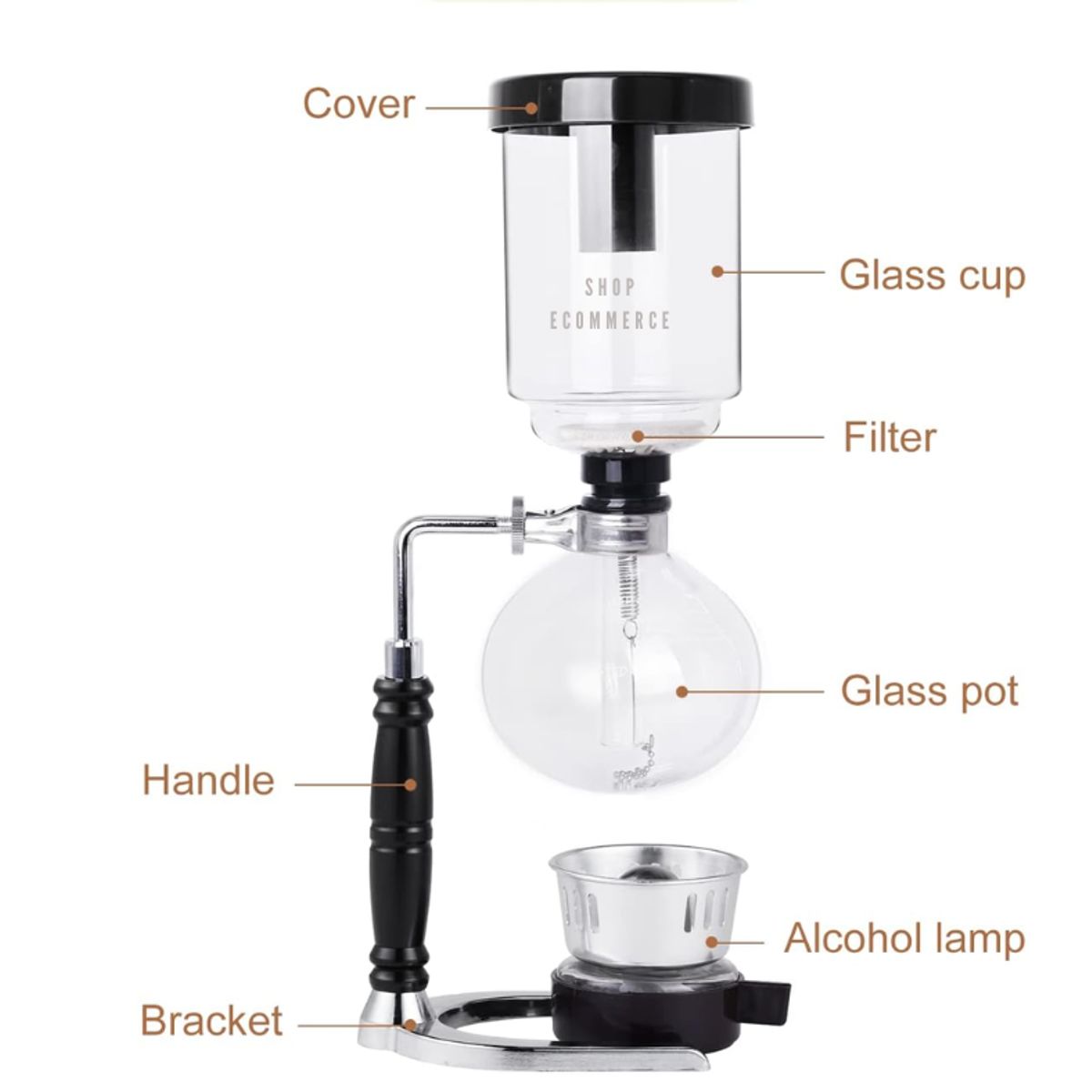 GENERICO - Sifón Japonés 350 ml  ( 3 tazas )