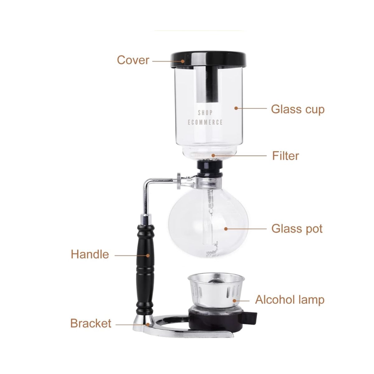 GENERICO - Sifón Japonés 350 ml  ( 3 tazas )