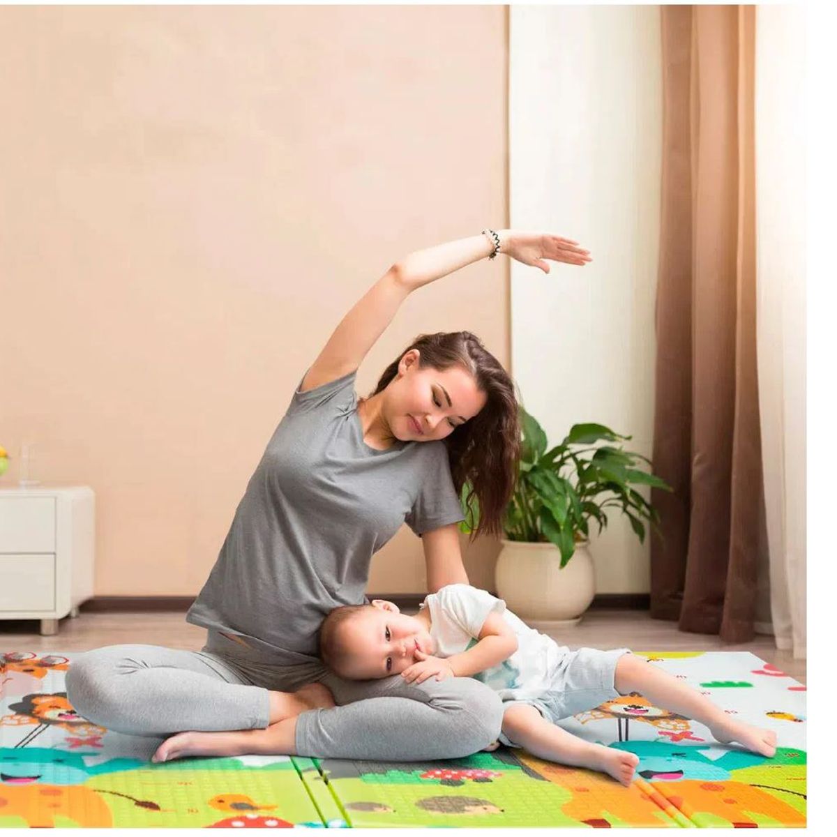 GENERICO - Piso Bebe Térmico Alfombra Educativa 180 x 120 Cm