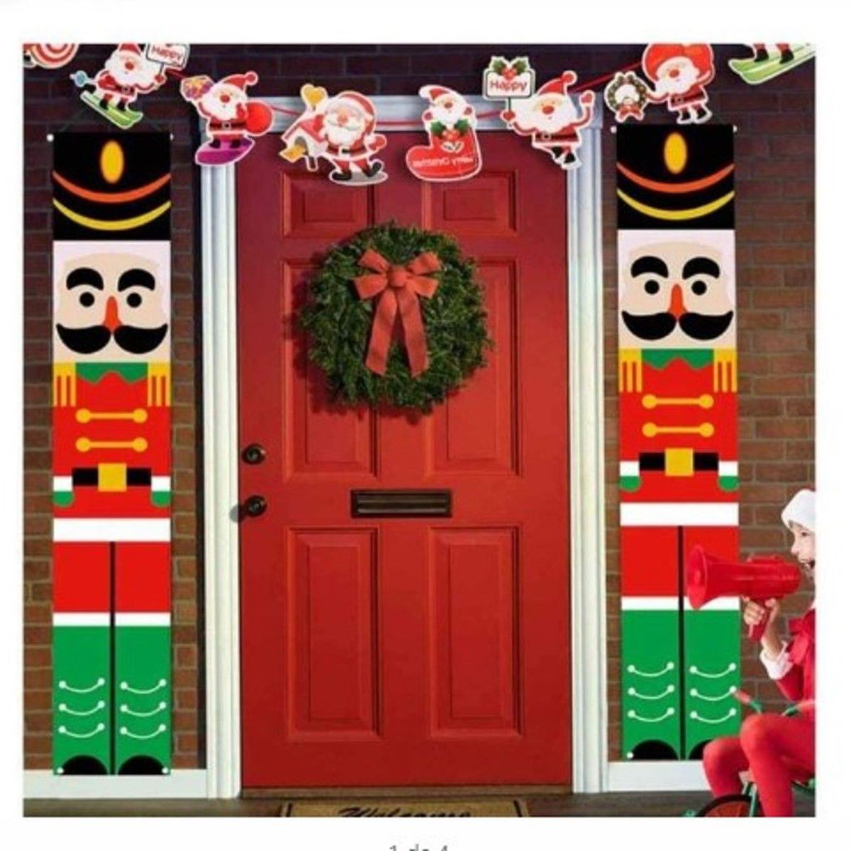 GENERICO - Banner Colgante  Navideño Multicolor A1