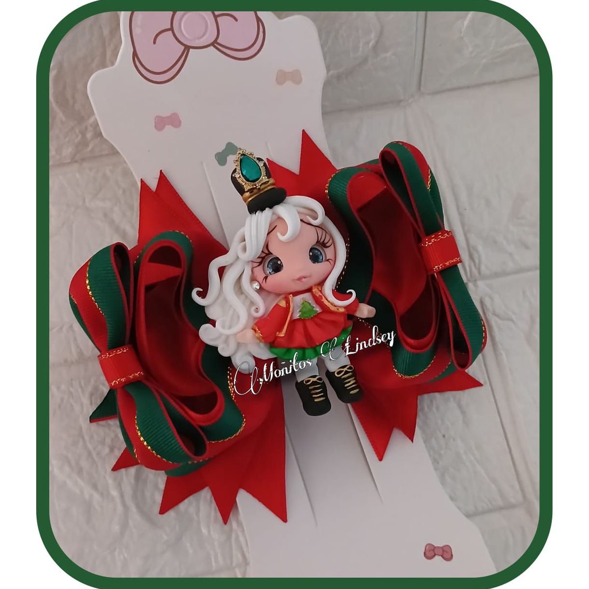 GENERICO - Lazo Navidad Boutique  para Niña - Moñitos Lindsey