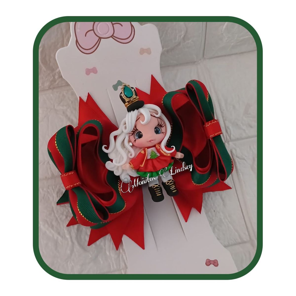 GENERICO - Lazo Navidad Boutique  para Niña - Moñitos Lindsey