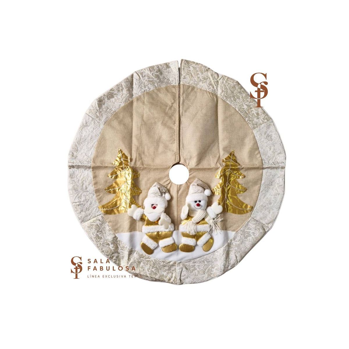 GENERICO - Piso de árbol de navidad 1.30 Dorado