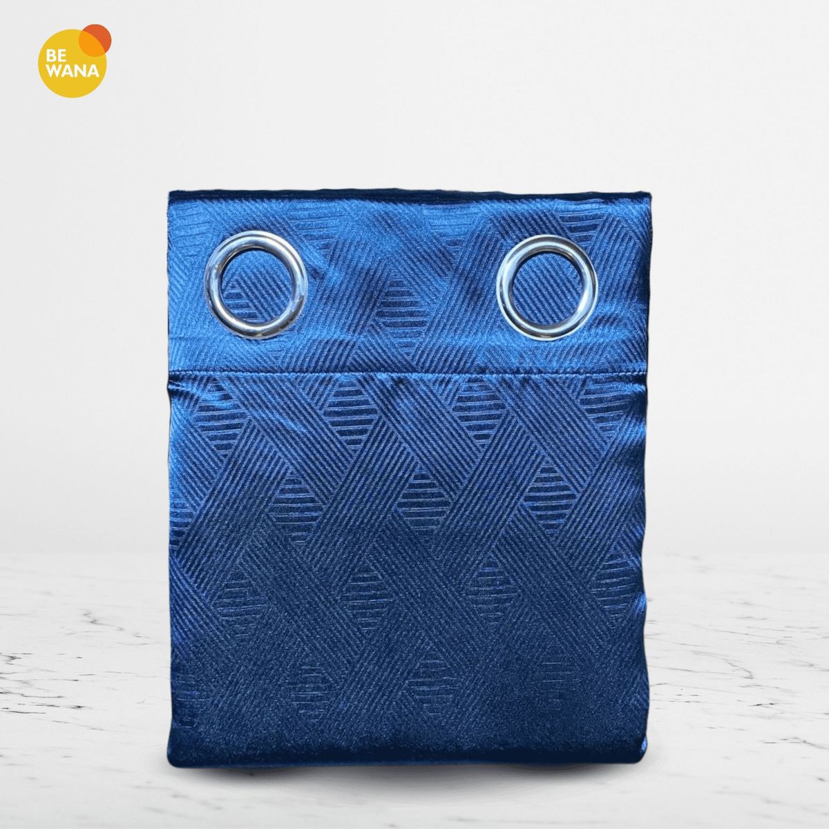 CASATEX - Set de Cortinas JACQUARD Blackout Alto Relieve Brillo 150x250cm Navy