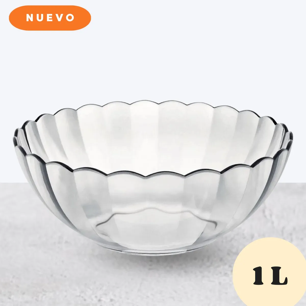 MARINEX - Bowl Transparente de Vidrio 1 Lt  - Marinex