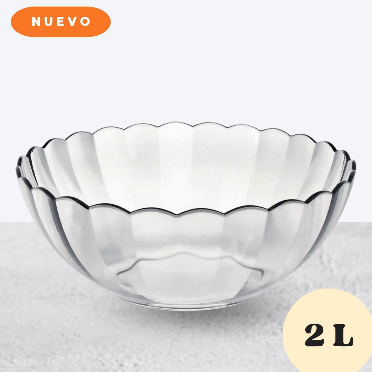 MARINEX - Bowl Transparente de Vidrio 2 Lt  - Marinex