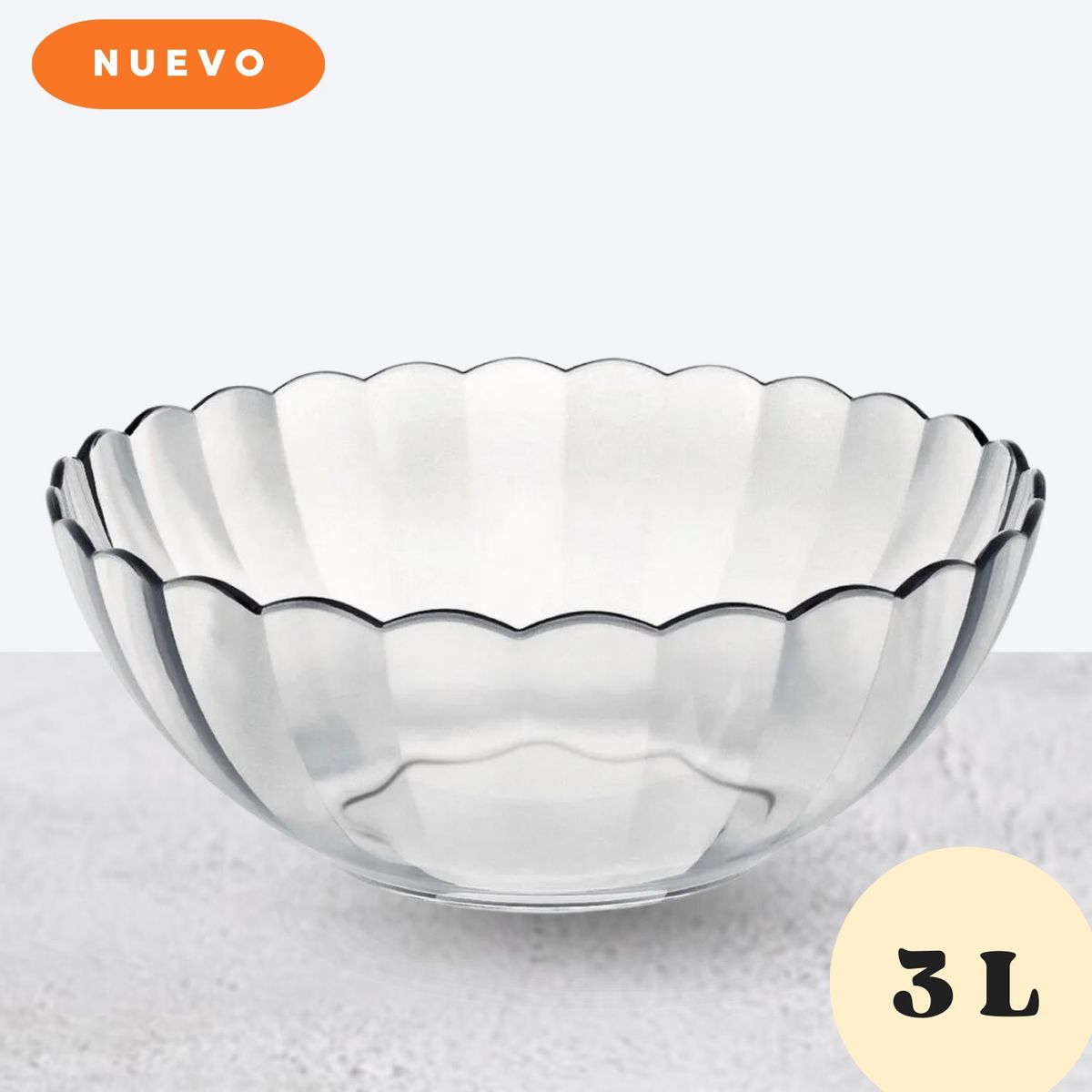 MARINEX - Bowl Transparente de Vidrio 3 Lt  - Marinex