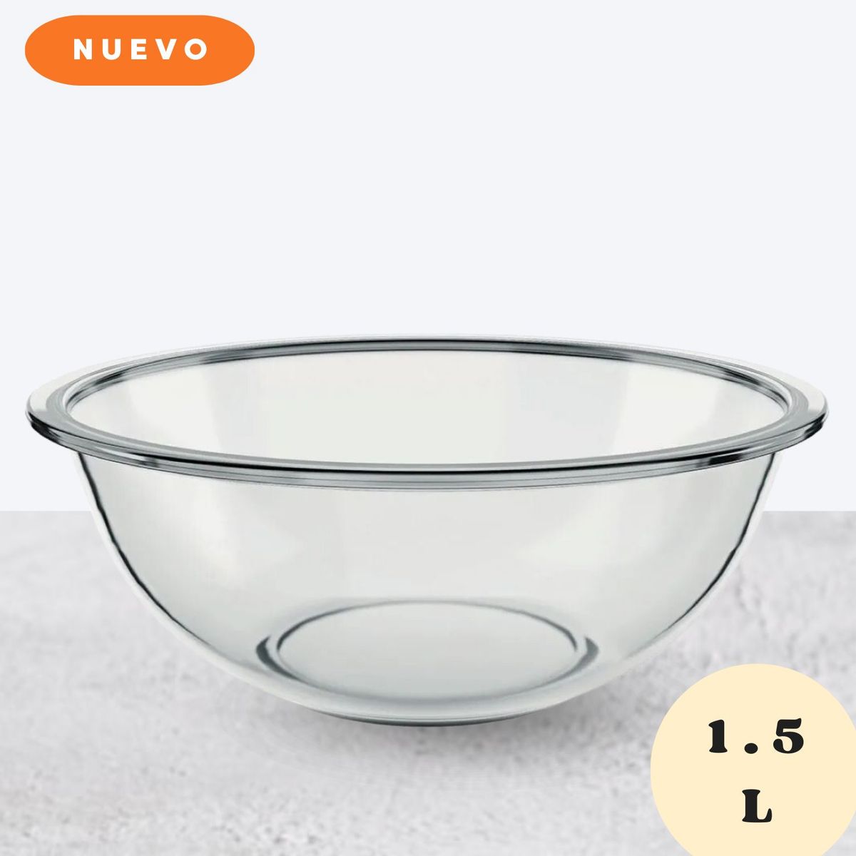MARINEX - Bowl Transparente de Vidrio 1.5 Lt Plus - Marinex