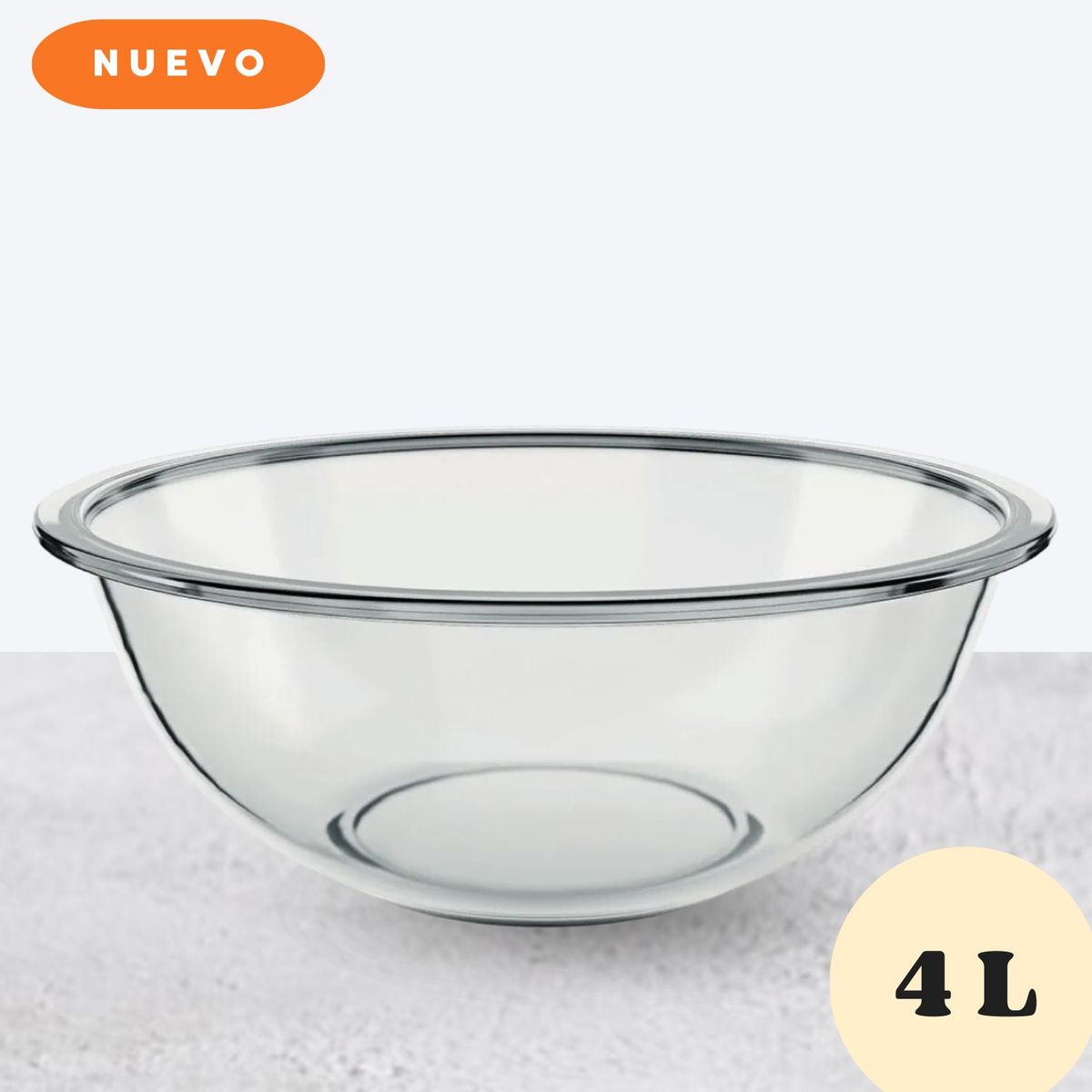 MARINEX - Bowl Transparente de Vidrio 4 Lt Plus - Marinex