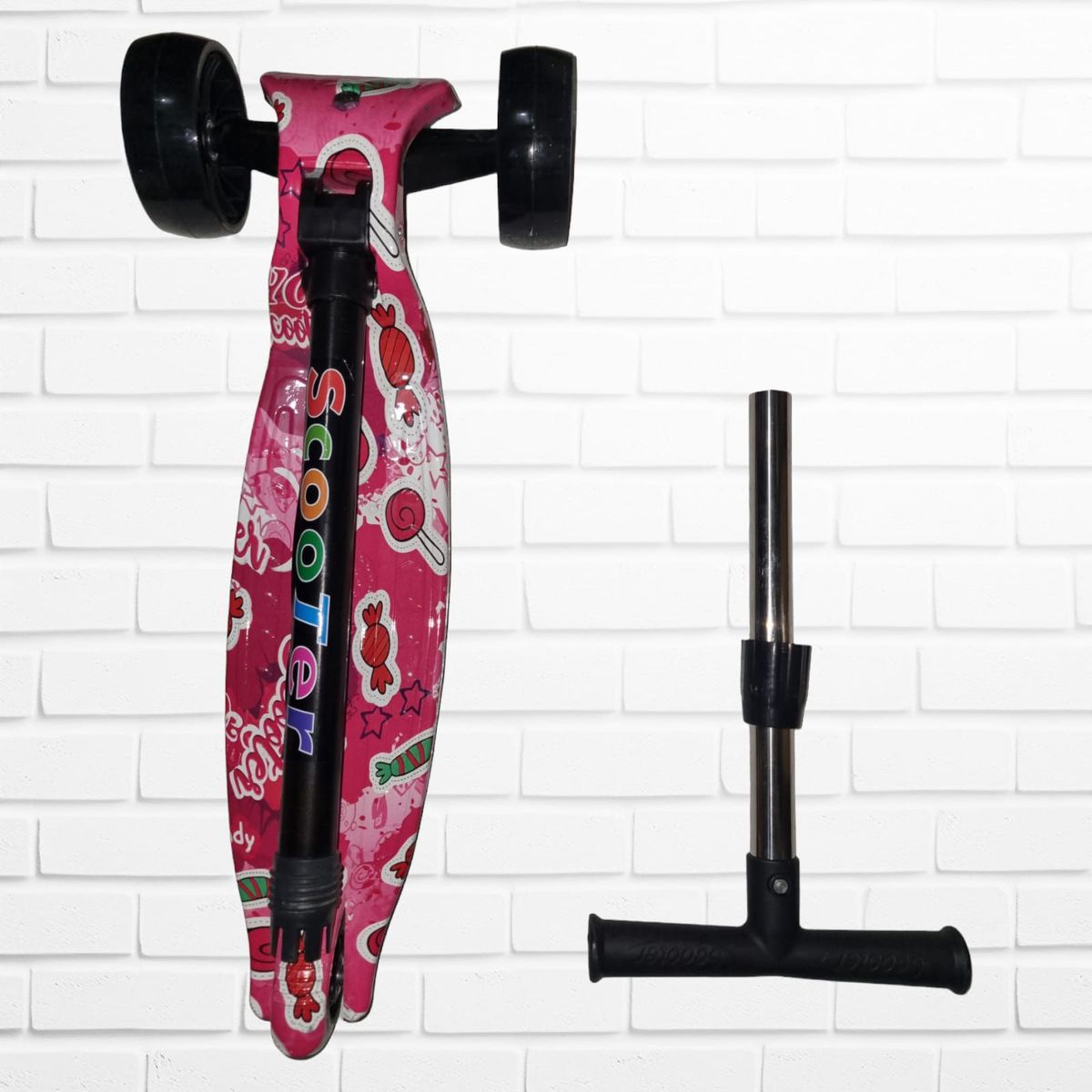 OEM - Scooter Plegable para Niños y Niñas con luces Grafiti