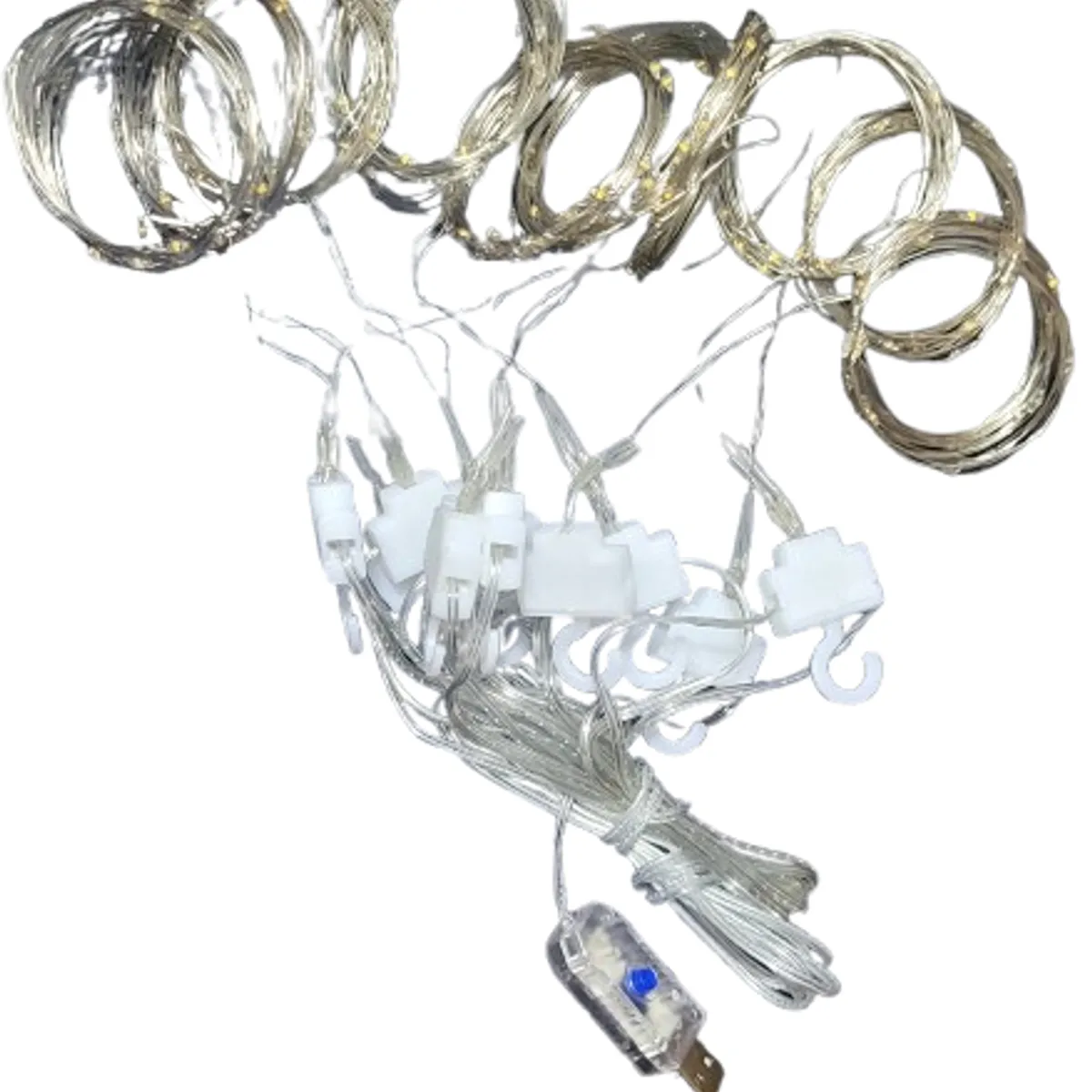 GENERICO - Cortina de luces navideñas con usb 100 leds 3 x 1 metro