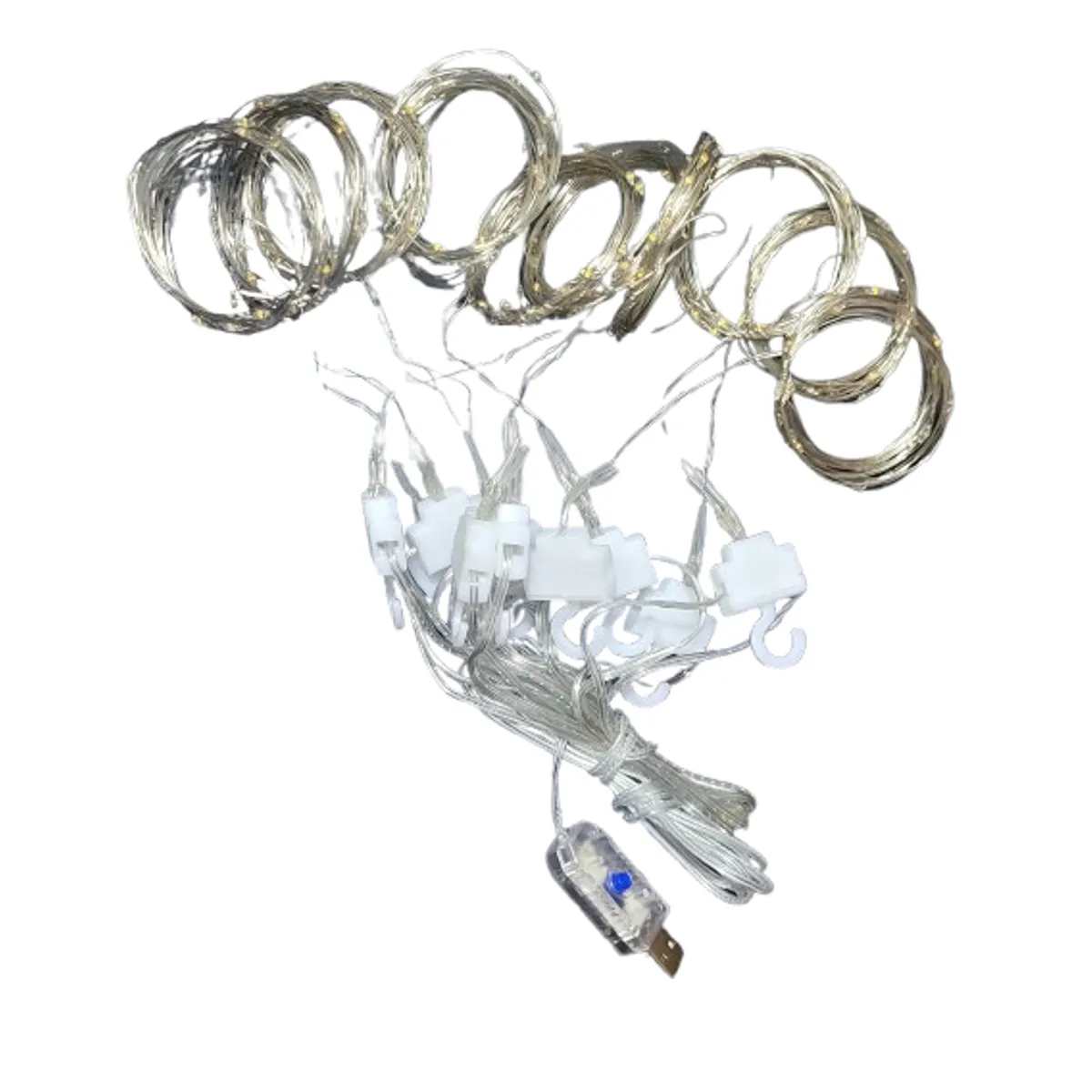 GENERICO - Cortina de luces navideñas con usb 100 leds 3 x 1 metro