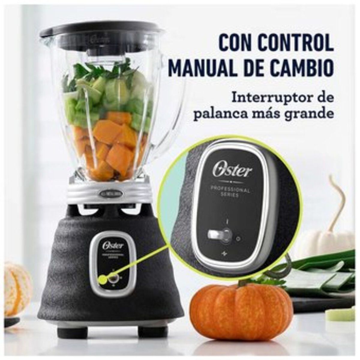 OSTER - Licuadora clásica Oster negra serie profesional con palanca BLSTBPST
