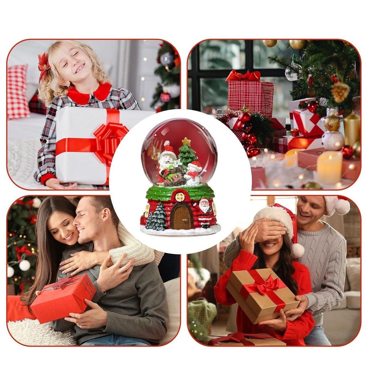 GENERICO - Esfera Navideña Bola Nieve Caja Musical Luces Decoración