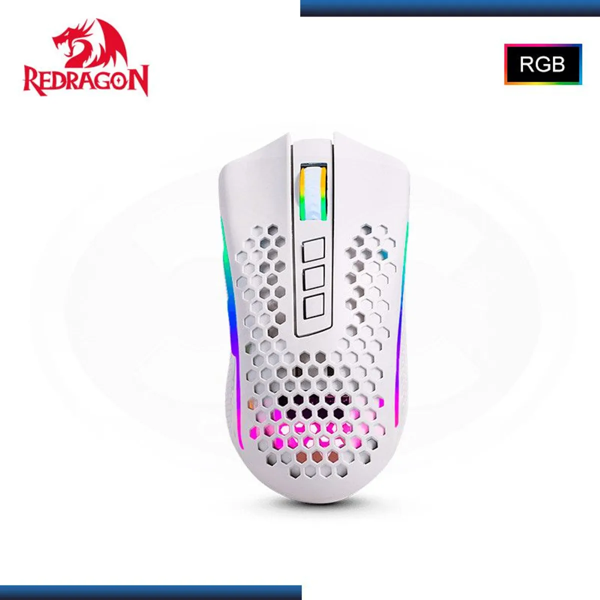 REDRAGON - Mouse Gamer Redragon STORM PRO M808-KS Wireless WHITE