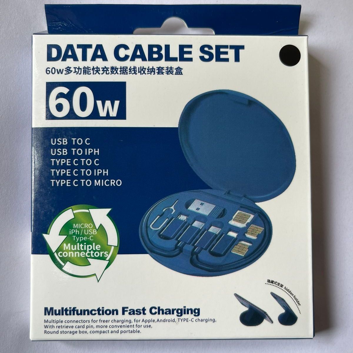 GENERICO - KIT DE CABLES CARGADORES MULTIFUNCIONAL 4 EN 1