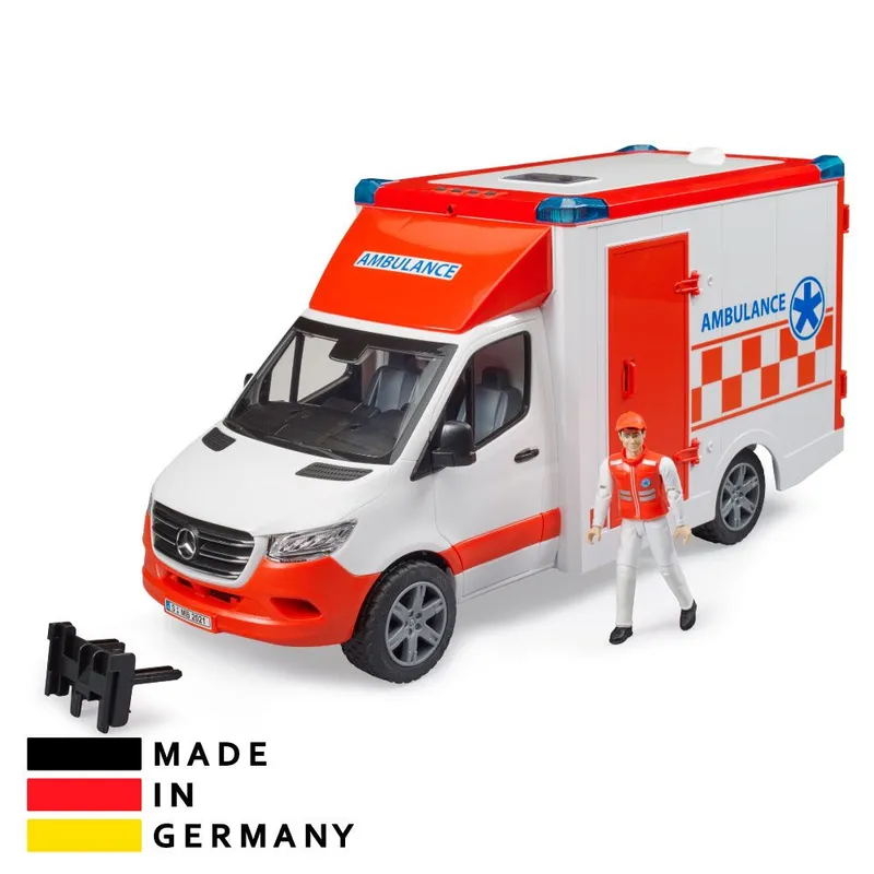 BRUDER - Juguete Ambulancia de Emergencia con Muñeco Bruder 02767