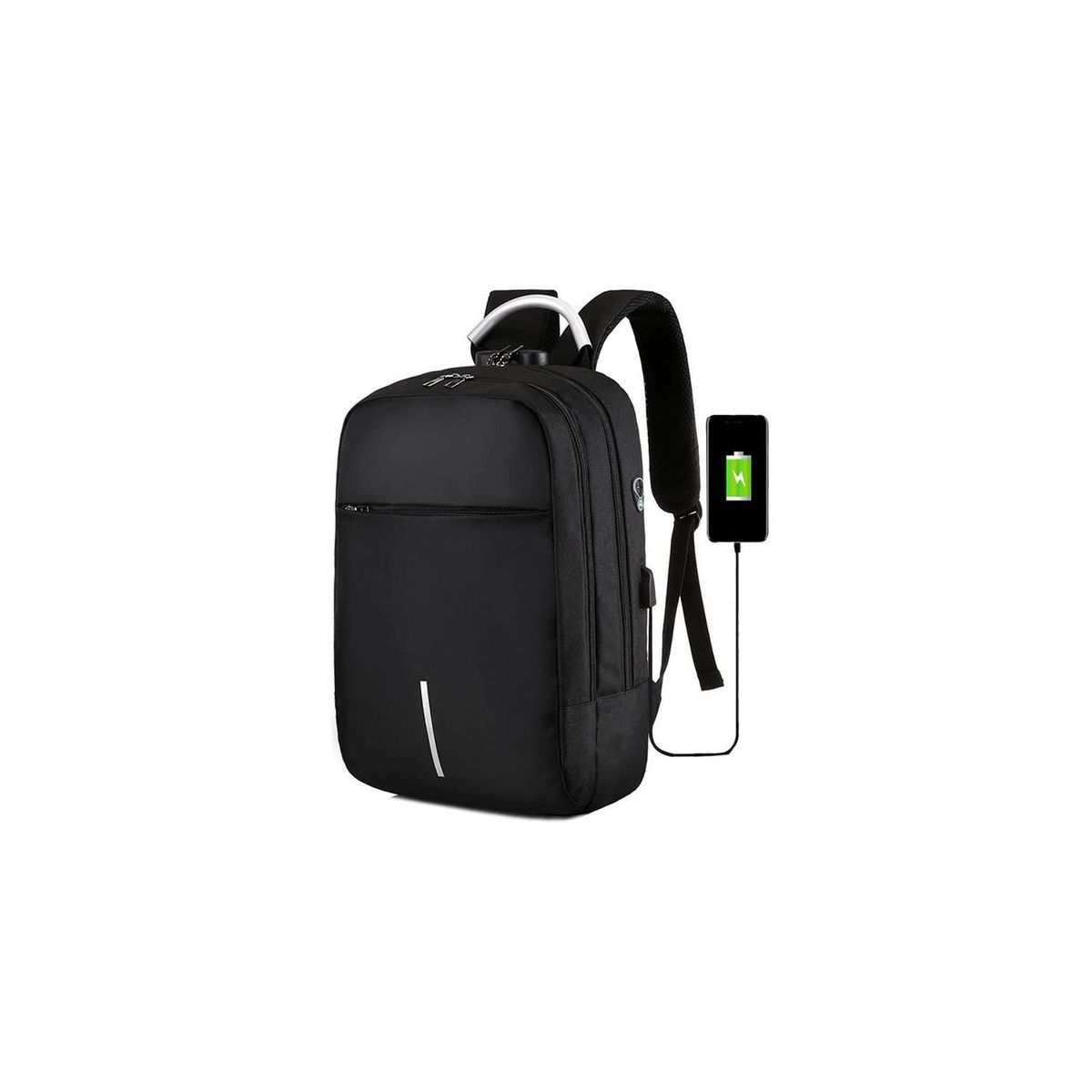 UNIVERSAL - Mochila Antirrobo Impermeable con Clave Morral Laptop Usb Negro