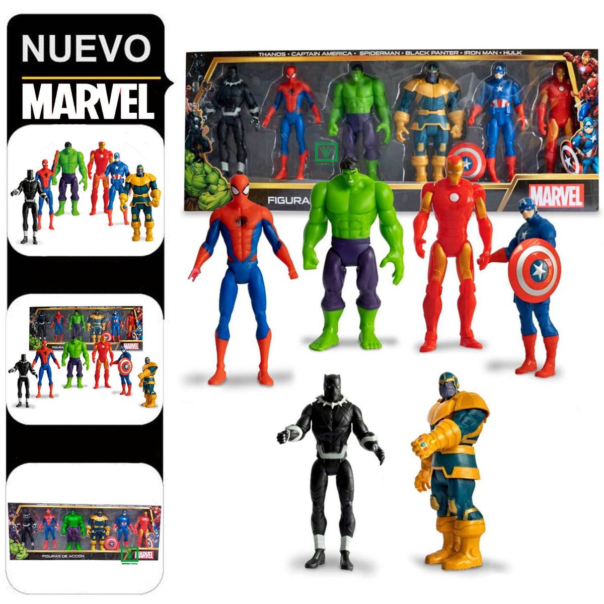 MARVEL - Set De Figuras Articulables Y De Jebe Avengers