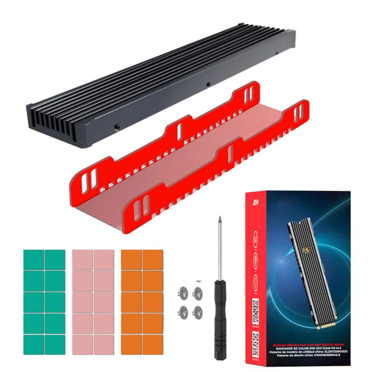 GENERICO - Refrigeración DISIPADOR CALOR M2 M2 COOLER 3 THERMAL PAD BACK PLATE