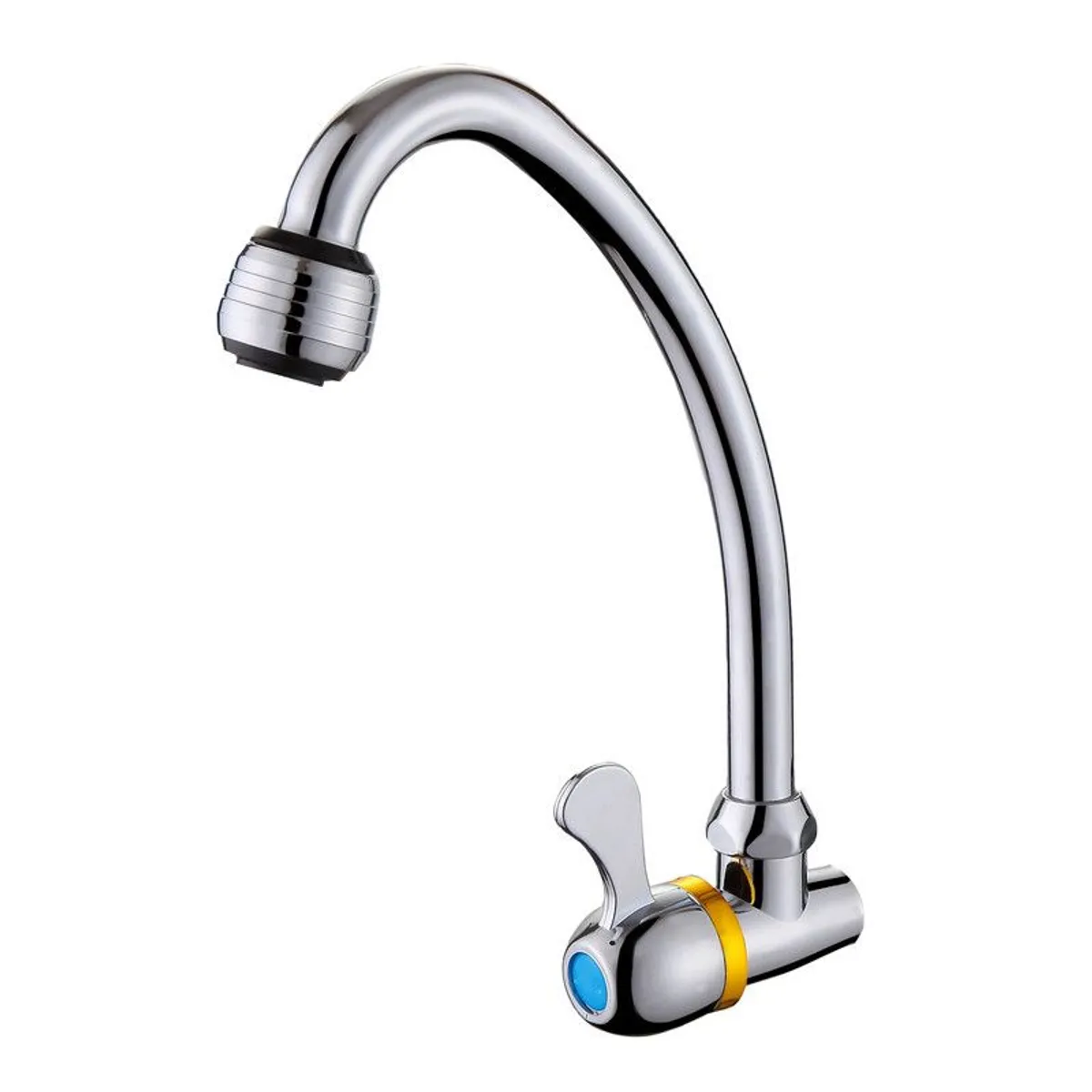 RUMI - LLAVE DE COCINA A LA PARED QORI R-01 CROMADA RUMI