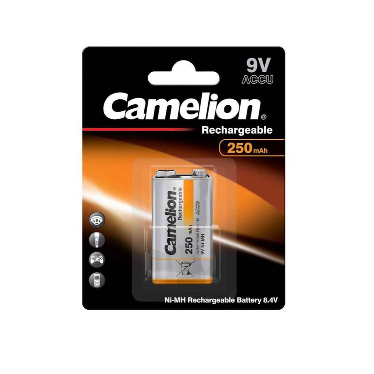 CAMELION - BATERIA 9V 250mAh CAMELION RECARGABLE